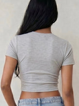 Load image into Gallery viewer, All Star Ribbed Henley Tee | Heather Grey