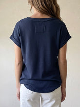 Load image into Gallery viewer, Weekend Waffle V Neck Knit Top | Navy