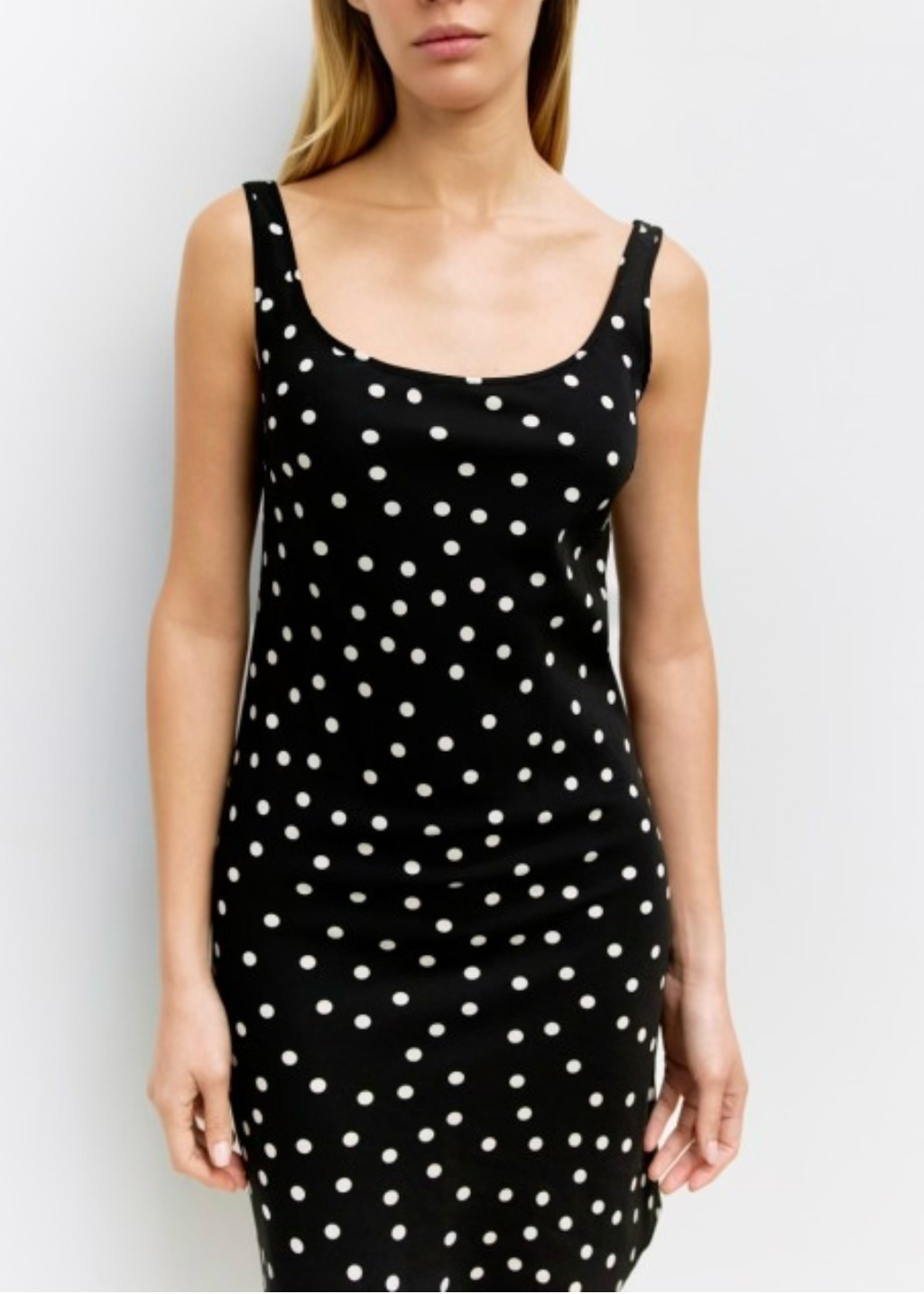 chic polka dot mini dress Polka dot mini dress White/black White/black / Medium