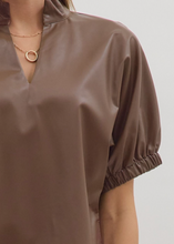 Load image into Gallery viewer, Sloane Faux Leather Top