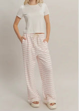 Load image into Gallery viewer, Striped Loop Terry Wide-Leg Pants