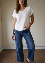 Load image into Gallery viewer, Weekend Waffle V Neck Knit Top | Cream