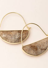 Load image into Gallery viewer, Stone Prism Hoop Earring
