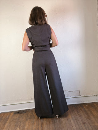 Chocolate Pleated Wide Leg Pants