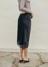 Load image into Gallery viewer, Midnight Muse Satin Skirt
