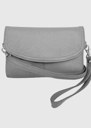 Leather Convertible Crossbody Clutch