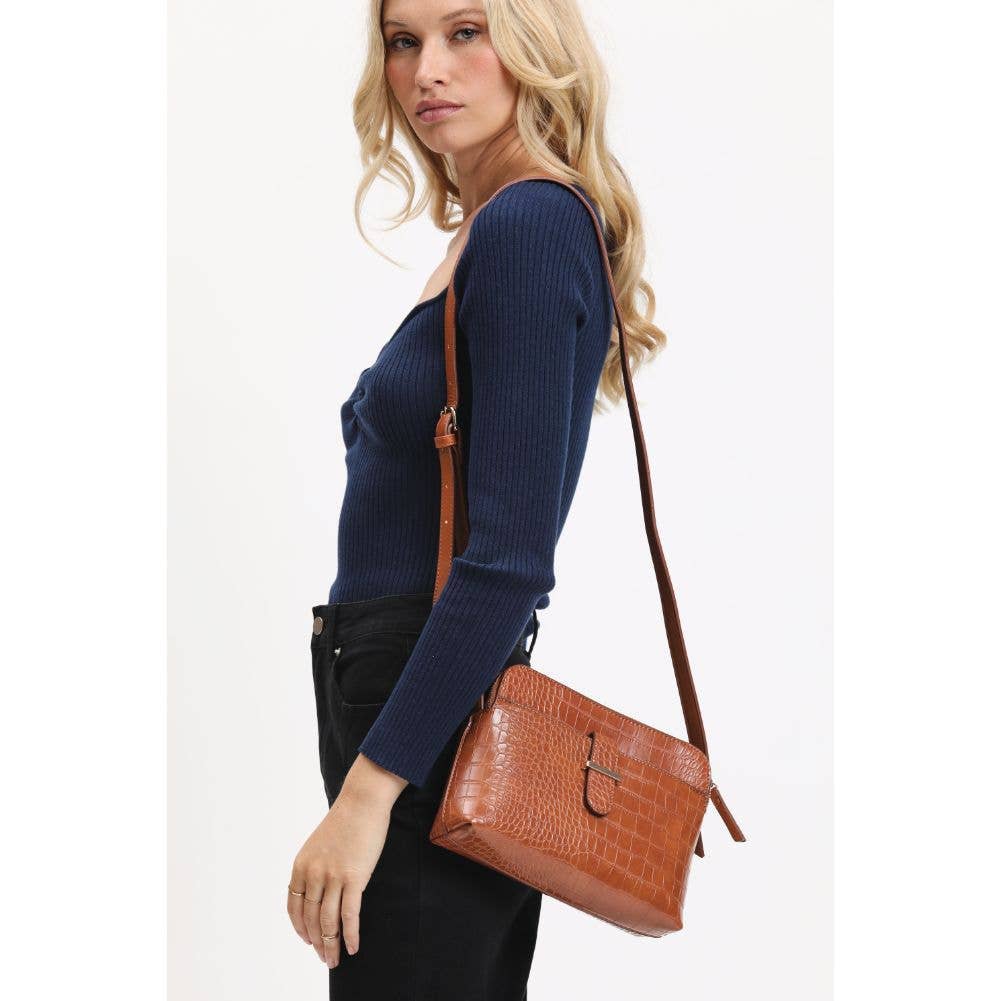 Fern Croco Crossbody