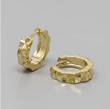 Load image into Gallery viewer, Textured Huggie Hoop Earrings
