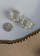 Load image into Gallery viewer, Large Pearl Hoop Earring
