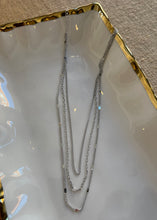 Load image into Gallery viewer, Brass Metal Rhodium Layered Necklace
