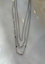 Load image into Gallery viewer, Brass Metal Rhodium Layered Necklace
