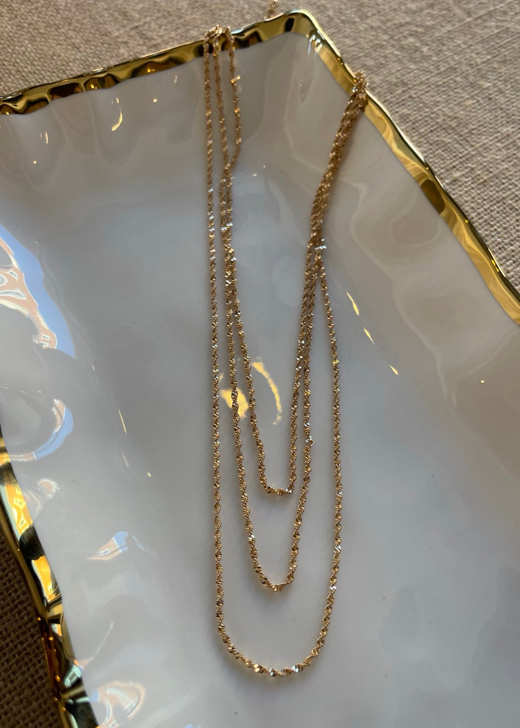 Twisted Chain Small Layered Necklace