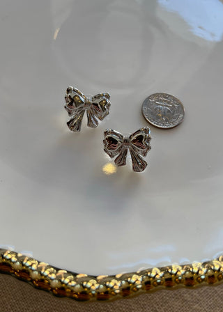 18K Gold Dipped Bow Post Earrings