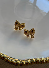 Load image into Gallery viewer, 18K Gold Dipped Bow Post Earrings
