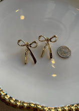 Load image into Gallery viewer, Dangling Bow Post Earrings
