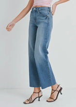 Load image into Gallery viewer, Just Black Medium Wash Slim Palazzo Jean
