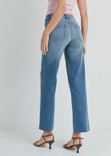 Load image into Gallery viewer, Just Black Medium Wash Slim Palazzo Jean

