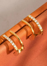 Load image into Gallery viewer, 18K Double Hoop Dulce Earrings
