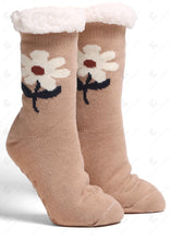 Load image into Gallery viewer, Daisy &amp; Mixed Pattern Sherpa Socks
