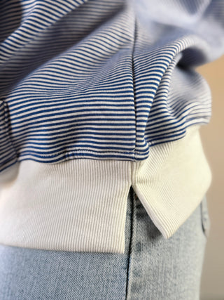 Everyday Striped Hoodie | Blue