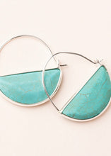 Load image into Gallery viewer, Stone Prism Hoop Earring

