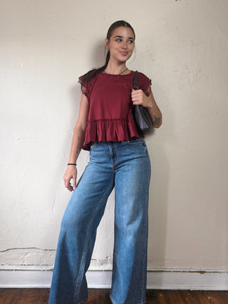 Romantic Lace Ruffle Top