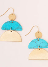 Load image into Gallery viewer, Stone Half Moon Earring
