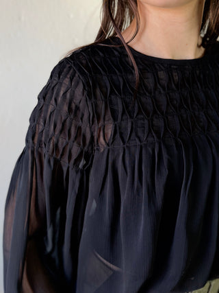After Dark Smocked Blouse