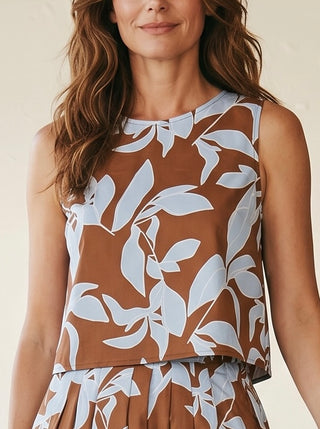 Terracotta Breeze Printed Tank