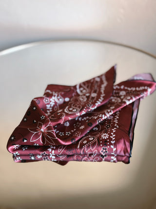 Heritage Paisley Mulberry Silk Scarf | Rust