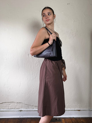 Reversible Scrunch Tube Top | Black