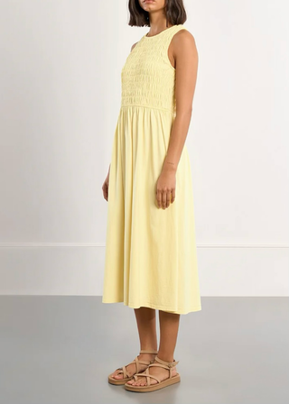 Sunlit Smocked Midi Dress