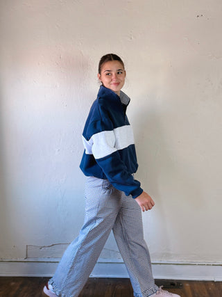 Buttermelon Heritage Gingham Lounge Pants, comfortable casual pants with a classic gingham pattern, relaxed fit and soft fabric.