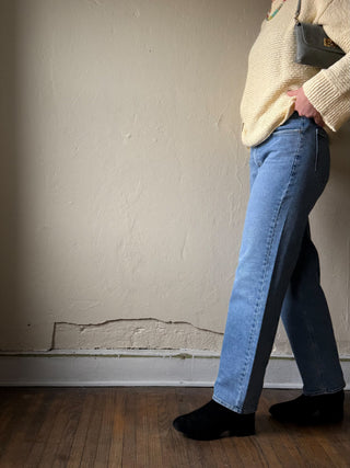 Just Black Denim V-Waist Straight Leg Jeans – Light Denim