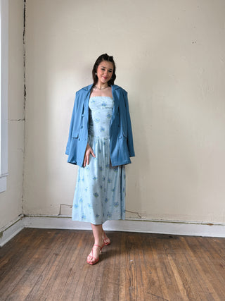 Double Breasted Oversized Woven Blazer