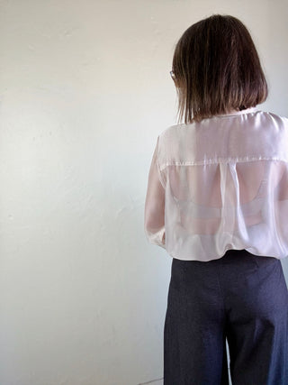 Blush Veil Organza Shirt