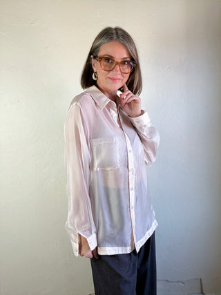 Blush Veil Organza Shirt