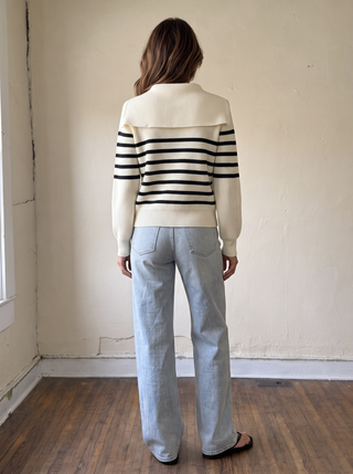 First Mate Quarter Zip | Cream/Black