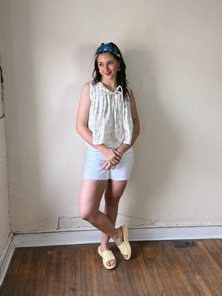 Just Black Denim Crisp Summer White Bermuda Shorts