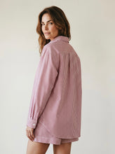 Load image into Gallery viewer, Red Stripe Button Down Shirt
