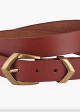 Load image into Gallery viewer, Boho Triangular Buckle Leather Belt
