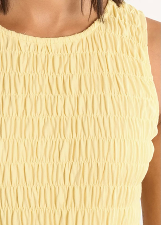 Sunlit Smocked Midi Dress