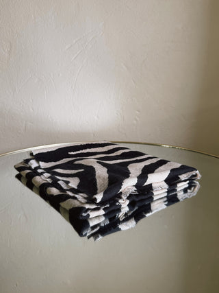 Zebra Print Oversized Square Scarf