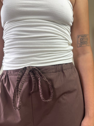 Drawstring Waist Culotte Shorts