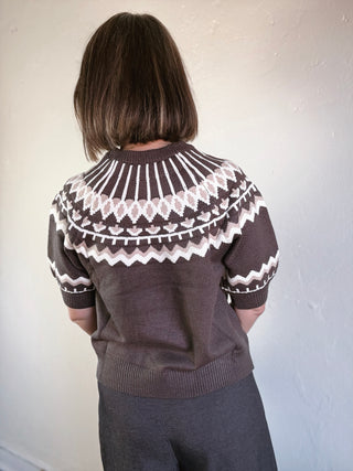 Nordic Muse Short Sleeve Sweater