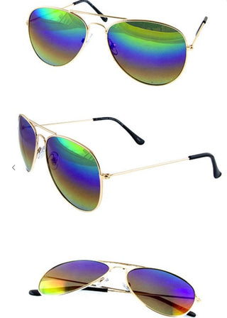 Classic Gold Aviator w/ Multicolor Lens