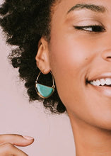 Load image into Gallery viewer, Stone Prism Hoop Earring

