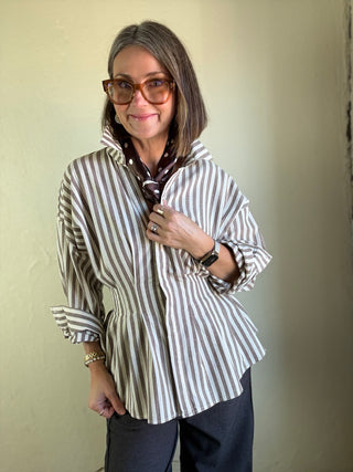 Weekend Tailored Stripe Cotton Shirt
