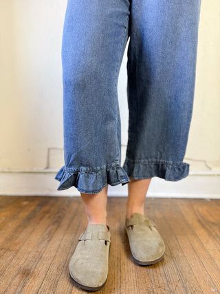 Ruffle Road Denim Capris