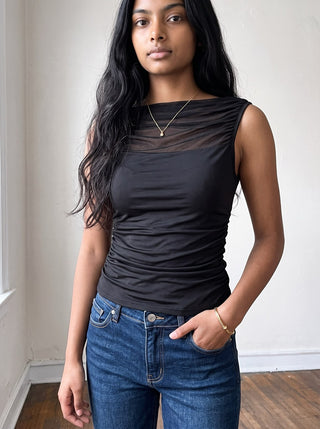 After Hours Mesh Sleeveless Top